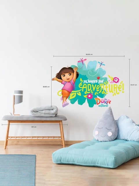 

Asian Paints Multicoloured Kids Dora Adventure On Printed Wall Sticker, Multi