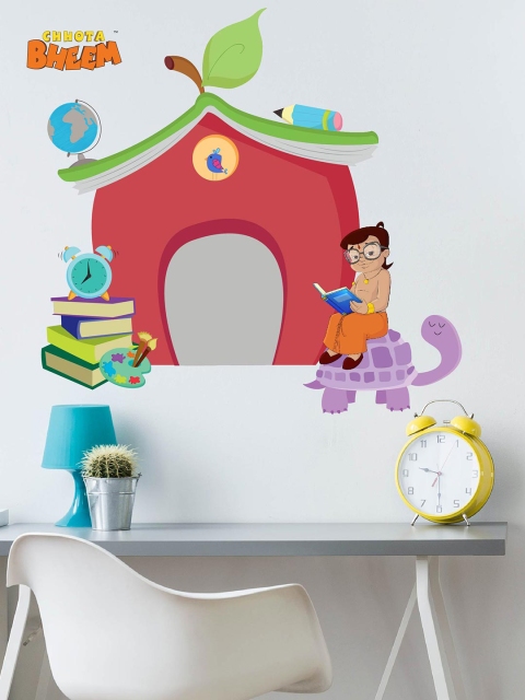 

Asian Paints Kids Multicoloured Chhota Bheem Studying Printed Wall Sticker, Multi