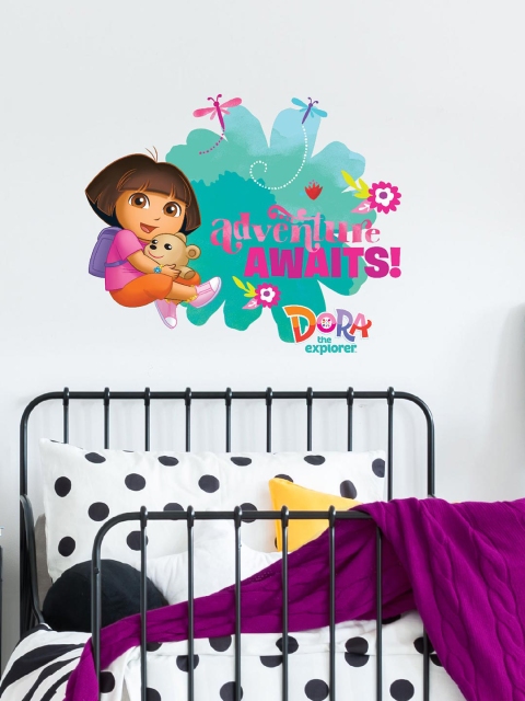 

Asian Paints Girls Multicoloured Dora Teddy Stories Printed Wall Sticker, Multi