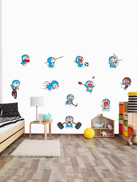 

Asian Paints Kids Doraemon The Sportsman Printed Wall Sticker, Multi