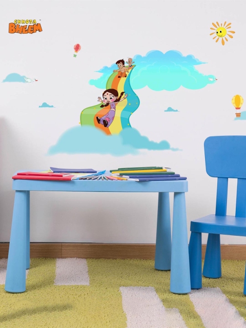 

Asian Paints Multicoloured Kids Chhota Bheem In The Clouds Printed Wall Sticker, Multi