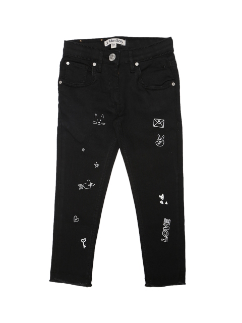 

Allen Solly Junior Girls Black Regular Fit Mid-Rise Clean Look Stretchable Jeans