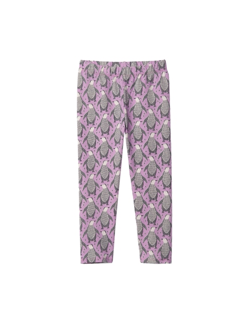 

GAP Girls Purple & Grey Print Stretch Jersey Leggings