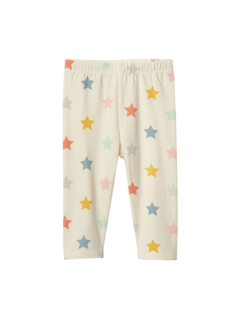 

GAP Girls White Print Stretch Jersey Leggings