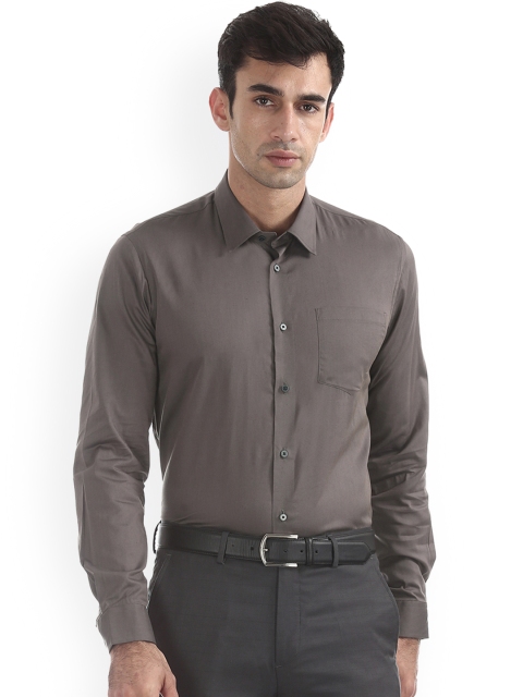 

Arrow New York Men Grey Slim Fit Solid Semiformal Shirt