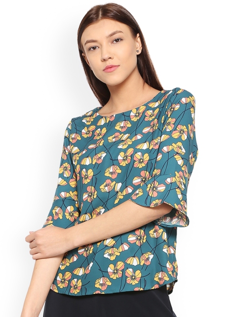 

Allen Solly Woman Blue Printed Top