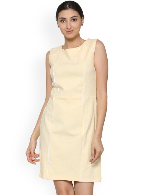

Allen Solly Woman Yellow Solid A-Line Dress