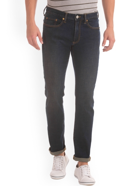 

GAP Men Navy Blue Washed Slim Fit Jeans
