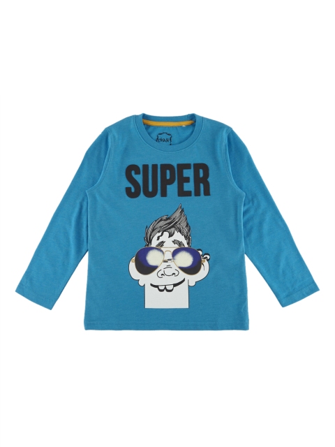 

CHALK by Pantaloons Boys Blue Printed Round Neck T-shirt