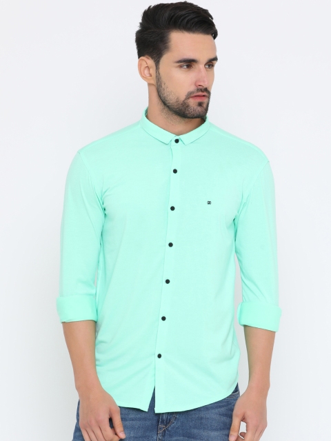 

SHOWOFF Men Sea Green Slim Fit Solid Casual Shirt