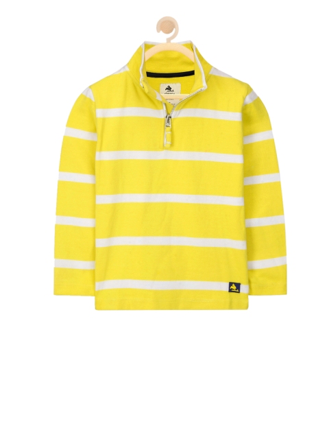 

Cherry Crumble Kids Yellow & White Striped Sweatshirt