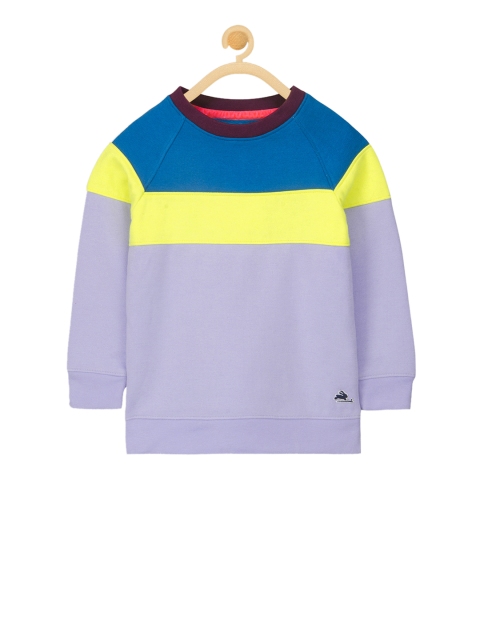 

Cherry Crumble Kids Grey & Blue Colourblocked Sweatshirt