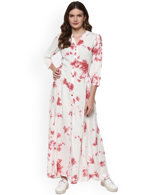 

Idalia Women Off-White Dyed Fit and Flare Dress