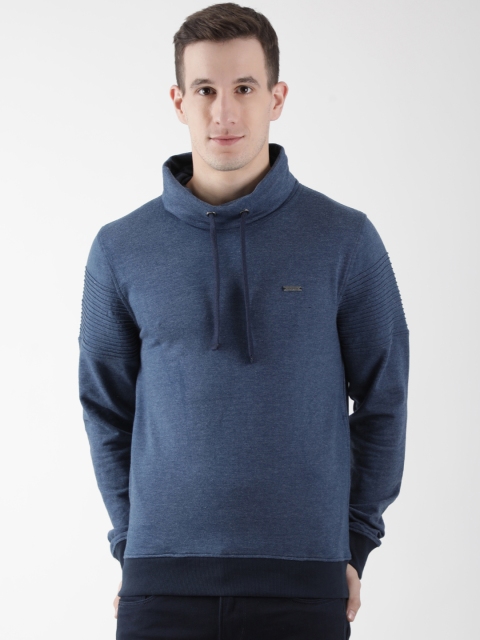 

Club York Men Blue Solid Sweatshirt