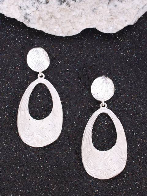 

Ayesha Silver-Toned Geometric Drop Earrings