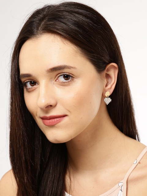 

Ayesha Gold-Toned Stone-Studded Drop Earrings