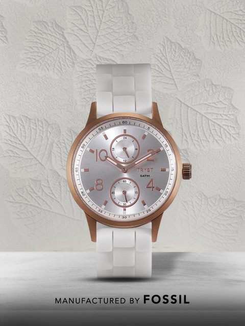 

TRYST Manufactured & Serviced by Fossil Women Silver Watch