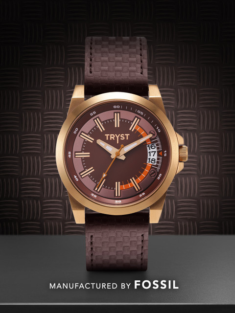 

TRYST Manufactured & Serviced by Fossil Men Bronze Watch