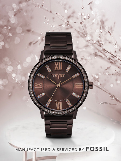 

TRYST Manufactured & Serviced by Fossil Women Bronze Watch