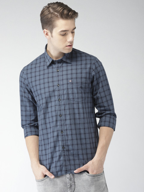 

Arrow Sport Men Blue Slim Fit Checked Casual Shirt