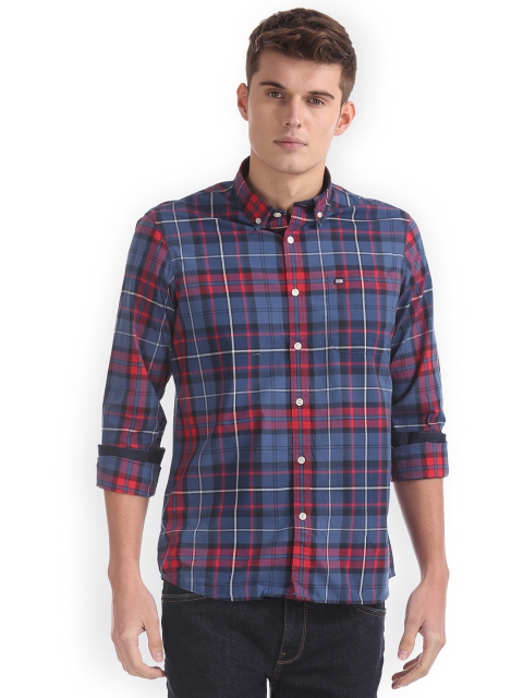 

Arrow Sport Men Blue Slim Fit Checked Casual Shirt