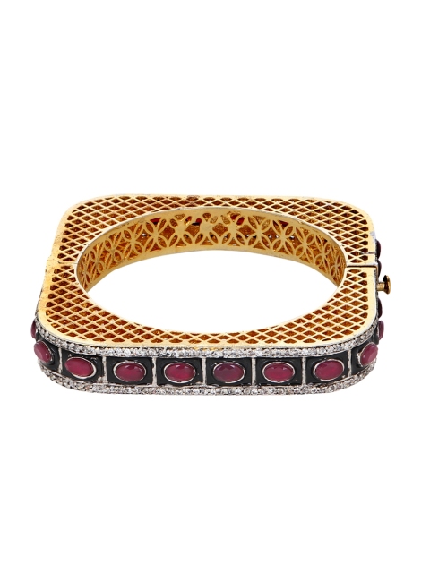 

Adwitiya Collection Gold-Plated Antique Kada Bracelet