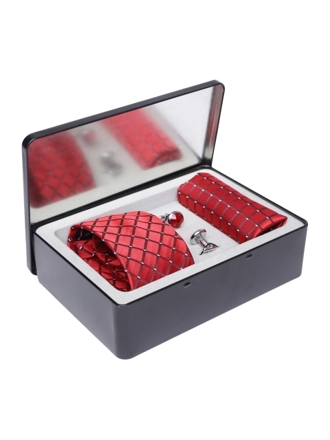 

Lino Perros Men Red & Black Accessory Gift Set