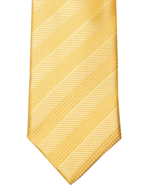 

Lino Perros Golden Woven Design Broad Tie, Gold