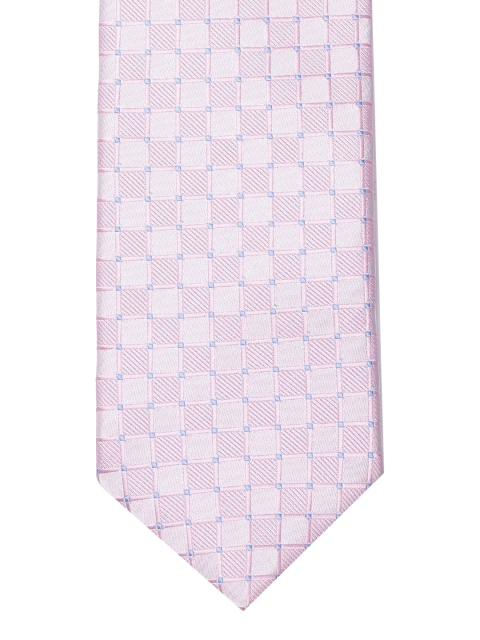 

Lino Perros Pink Self-Checked Design Broad Tie