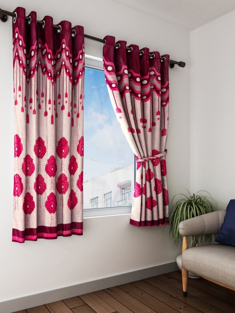 

Home Sizzler Maroon Set of 2 Window Curtains