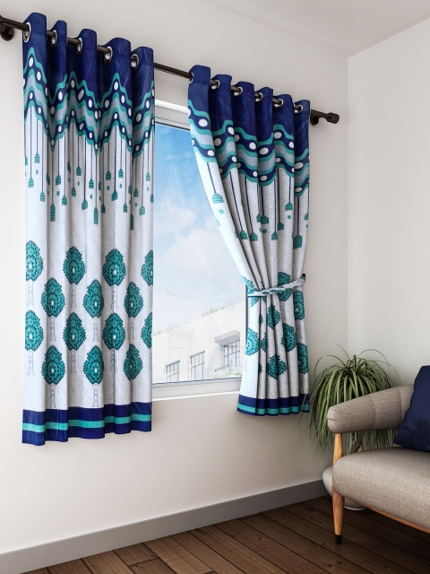

Home Sizzler Blue Set of 2 Window Curtains
