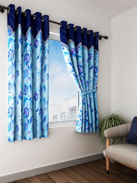 

Home Sizzler Blue Set of 2 Window Curtains