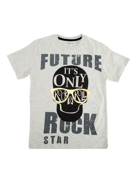 

POPPERS by Pantaloons Boys Off-White Printed Round Neck T-shirt