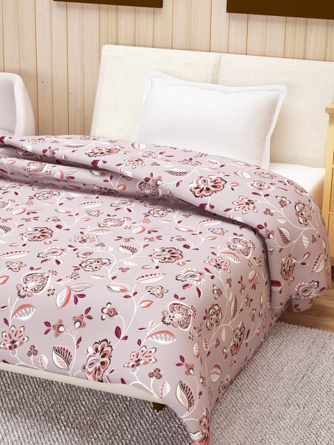

Divine Casa Multi-Coloured Floral AC Room 110 GSM Single Bed Dohar