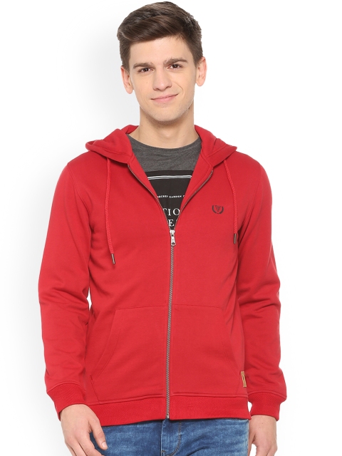 

Van Heusen Sport Men Red Solid Hooded Sweatshirt