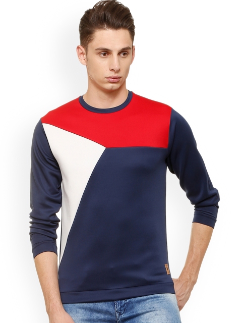 

Van Heusen Sport Men Blue & Red Colourblocked Sweatshirt