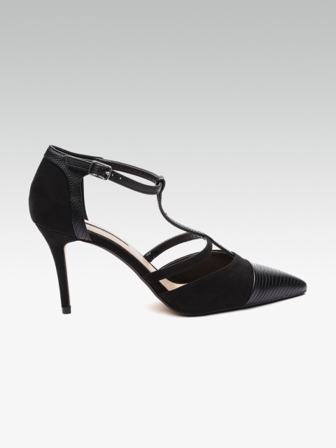 

DOROTHY PERKINS Women Black Snakeskin Texture Pumps