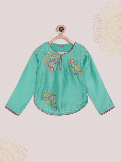 

Biba Girls Sea Green Embroidered Top