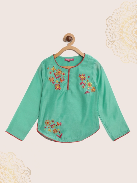 

Biba Girls Green Embroidered Top