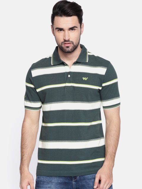 

Wildcraft Teal Blue Striped Polo Ess T-shirt