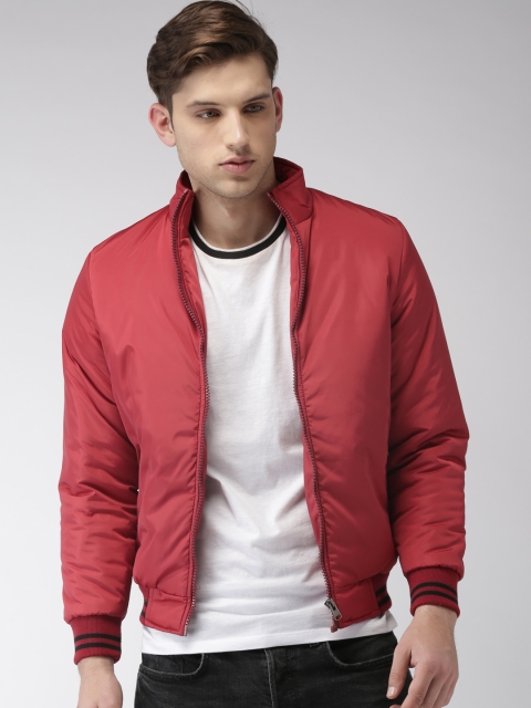 

Fort Collins Men Red Solid Bomber Jacket