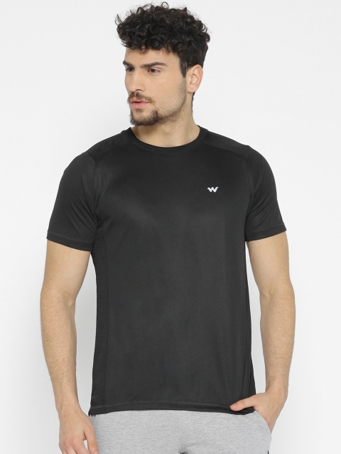 

Wildcraft Men Black Solid Round Neck Hiking T-shirt