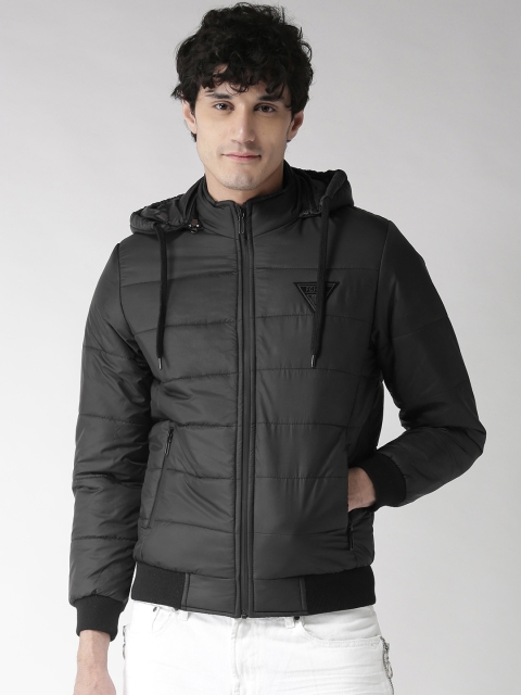 

Fort Collins Men Black Solid Bomber Jacket