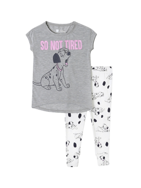 

GAP Girls Grey & White Disney Short Sleeve Pj Set