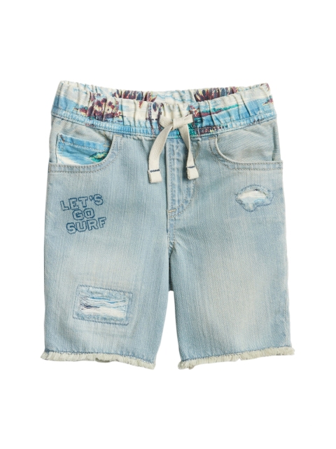 

GAP Baby Pull-On Hawaiian Denim Shorts, Blue