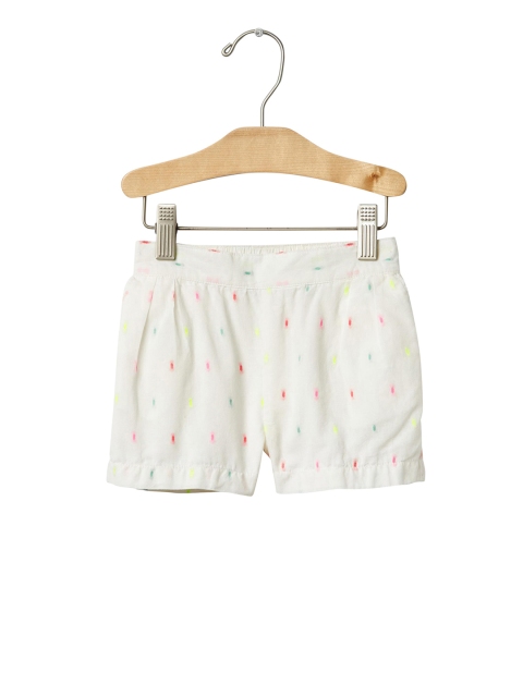 

GAP Toddler Girl White Rainbow Swiss Dot Shorts