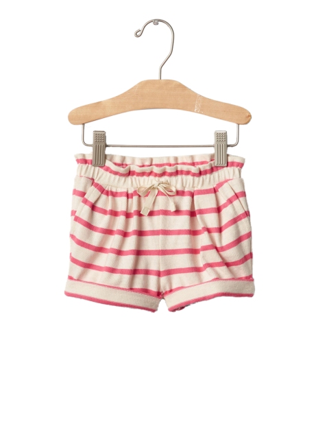 

GAP Baby White & Pink Stripe bubble shorts