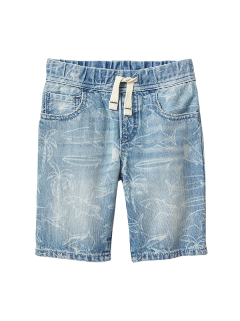 

GAP Baby Blue 6" Shark Graphic Pull-On Shorts