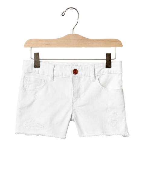

GAP Girls White 1969 Frayed Denim Shorty Short
