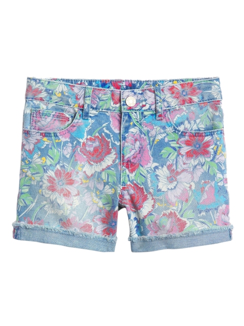 

GAP Girls Blue Midi Shorts In Floral Print